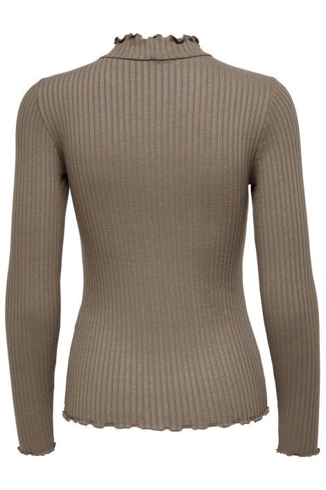 Jacqueline de Yong taupe dames t-shirt | Achteraanzicht