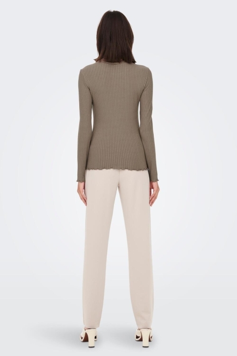 Jacqueline de Yong taupe dames t-shirt | Model