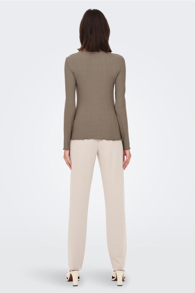 Jacqueline de Yong taupe dames t-shirt | Model