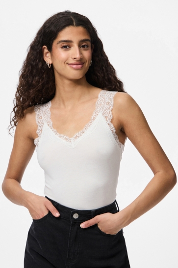 Pieces pcbarbera lace top noos Wit