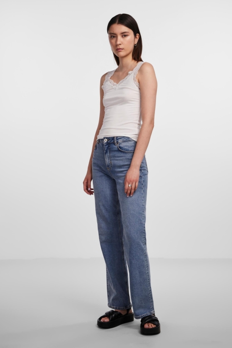 Pieces witte dames top | Model