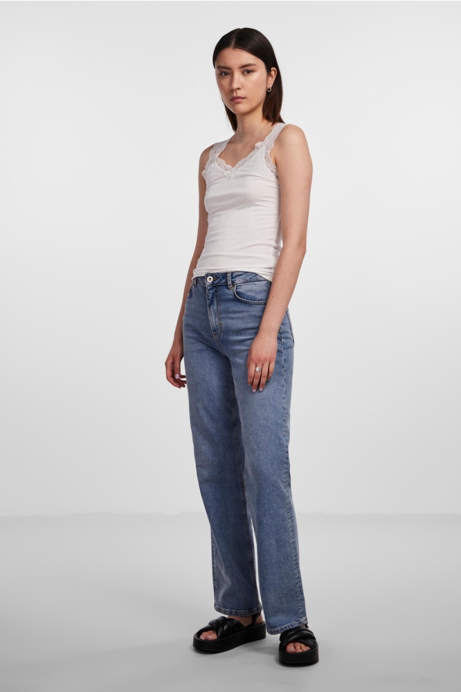 Pieces witte dames top | Model