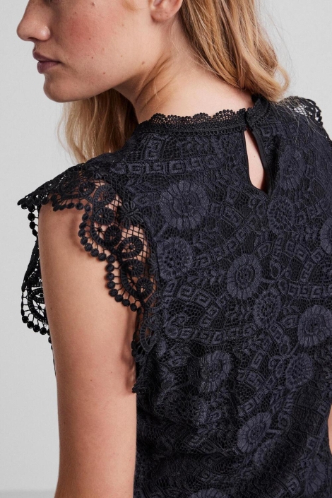 Pieces zwarte dames top | Close up