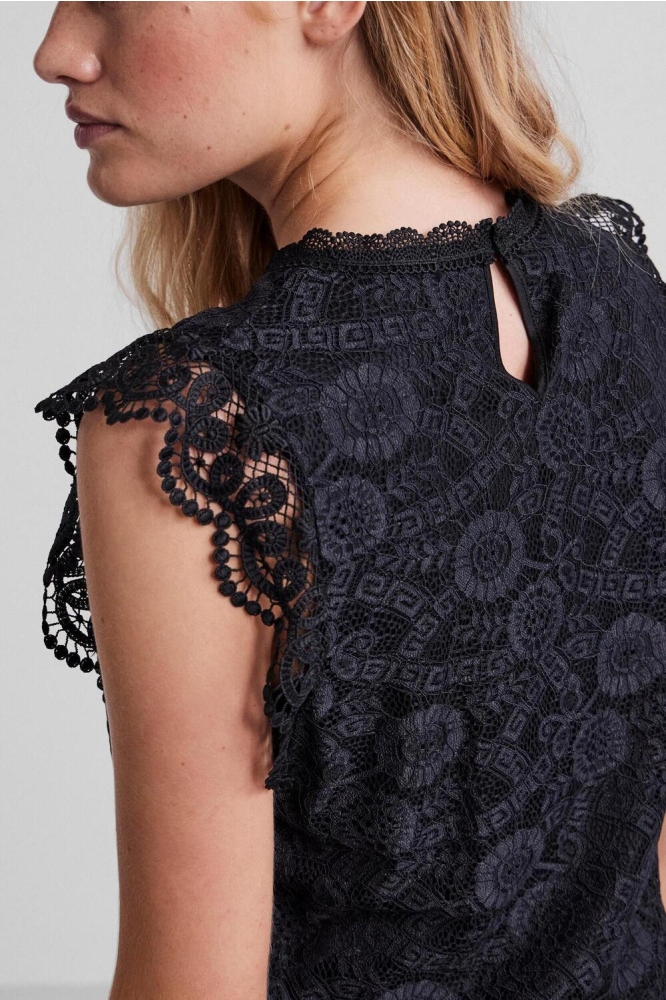 Pieces zwarte dames top | Close up