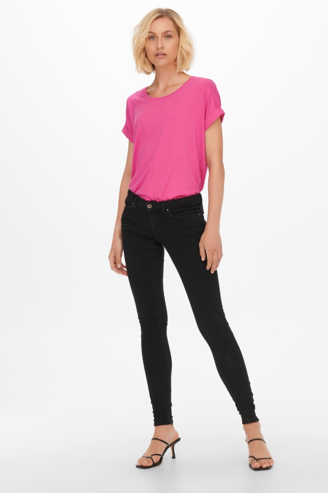 Only roze dames t-shirt | Model