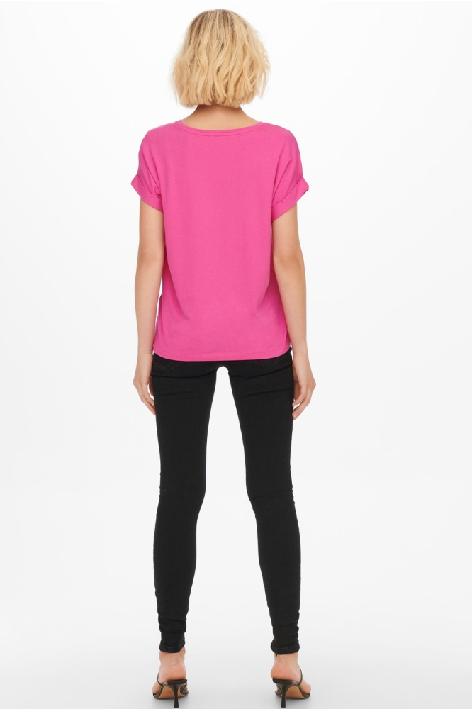 Only roze dames t-shirt | Model