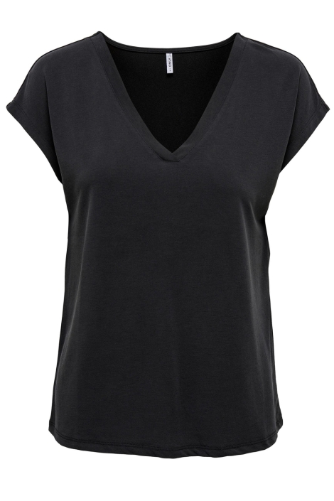 Only zwarte dames t-shirt | Vooraanzicht