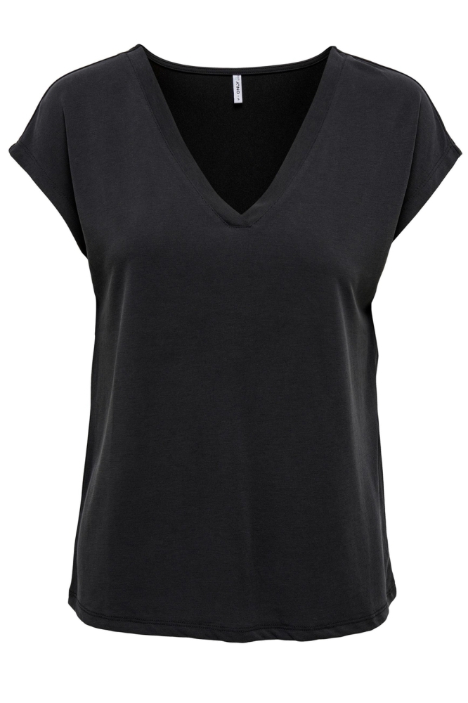 Only zwarte dames t-shirt | Vooraanzicht