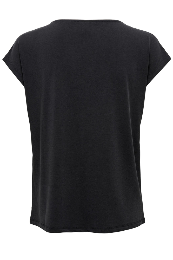 Only zwarte dames t-shirt | Achteraanzicht