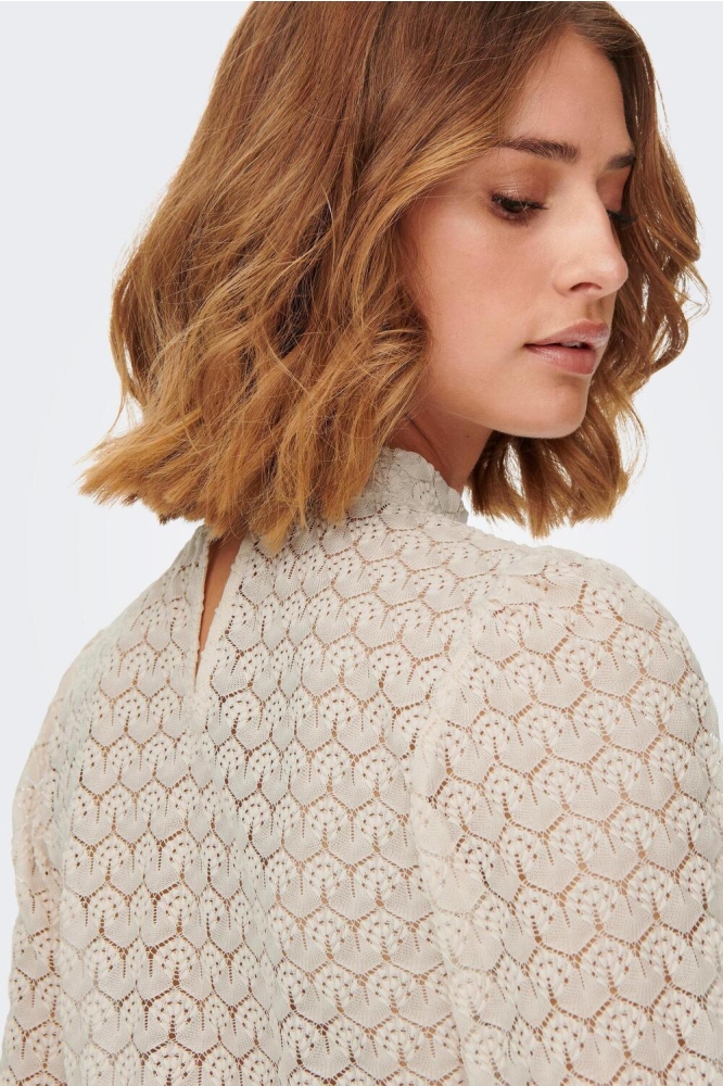 Jacqueline de Yong ecru dames t-shirt | Close up