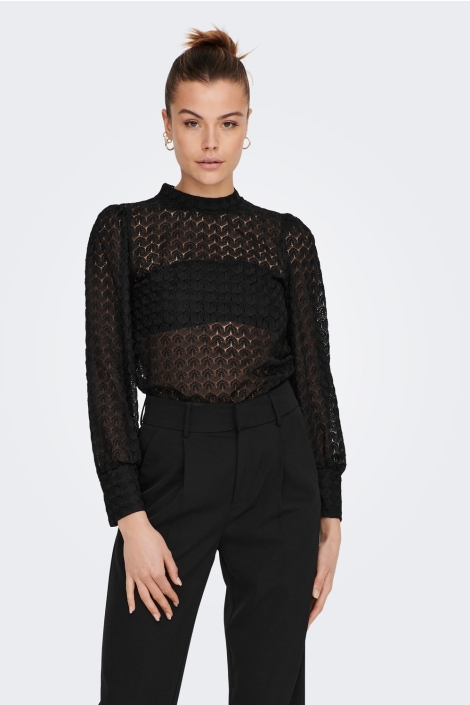 Jacqueline de Yong zwarte dames t-shirt | Model