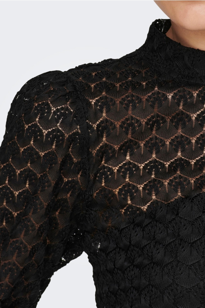 Jacqueline de Yong zwarte dames t-shirt | Close up