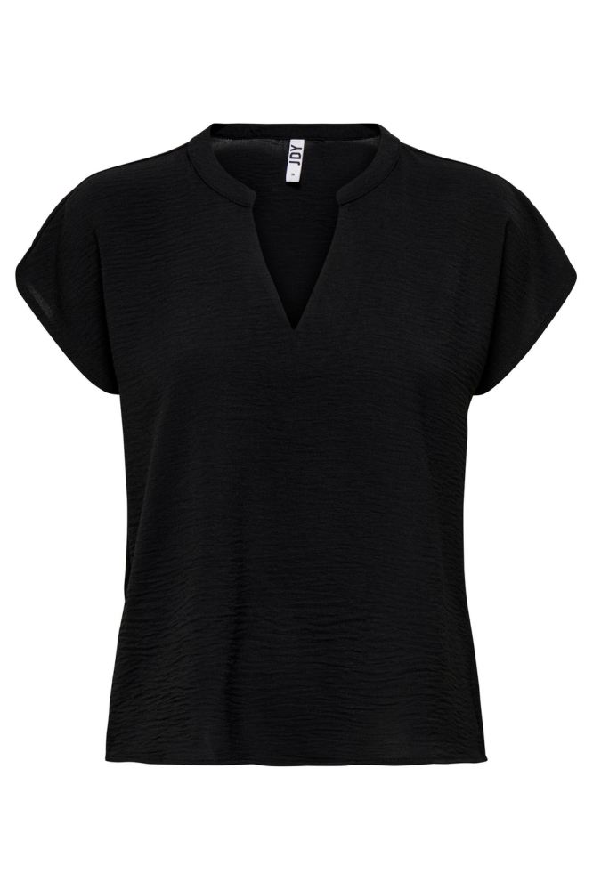 Jacqueline de Yong zwarte dames t-shirt | Vooraanzicht