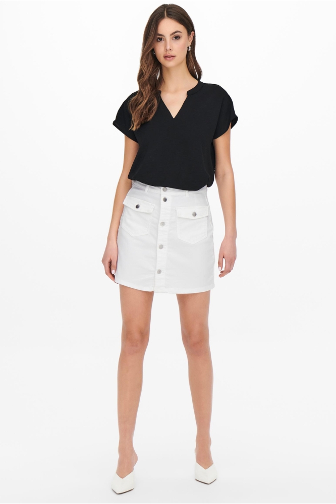 Jacqueline de Yong zwarte dames t-shirt | Model