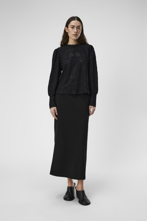 Object zwarte dames t-shirt | Model