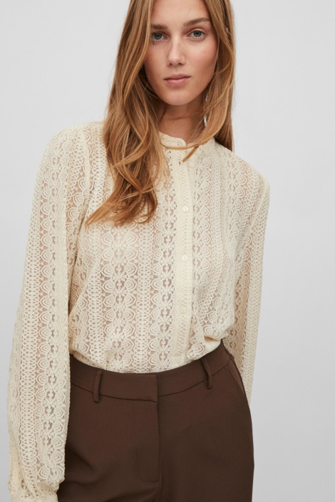 Vila beige dames blouse