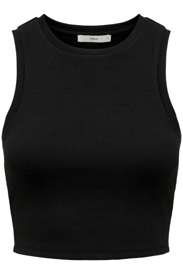 Only Top ONLVILMA S/L CROPPED TANK TOP JRS N 15282771 BLACK