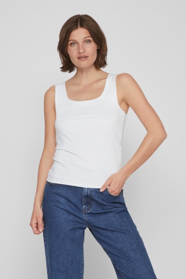 Vila VIKENZA O-NECK S/L TANK TOP - NOOS 14089092 Optical Snow