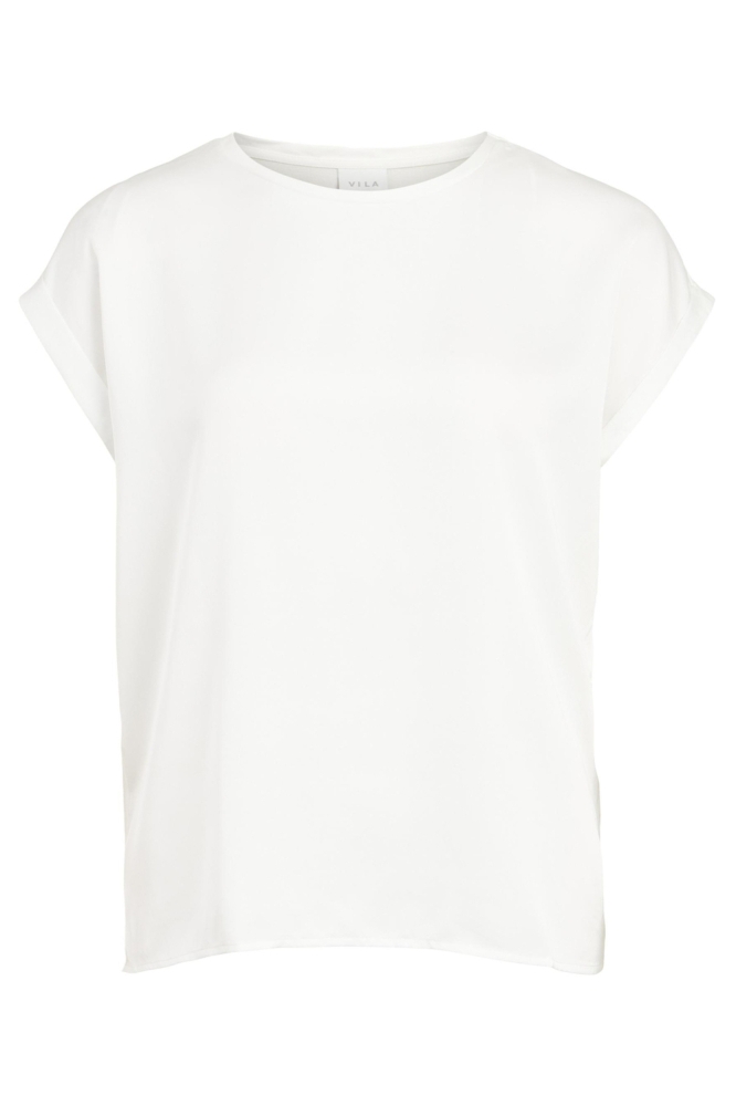 Vila witte dames t-shirt | Vooraanzicht