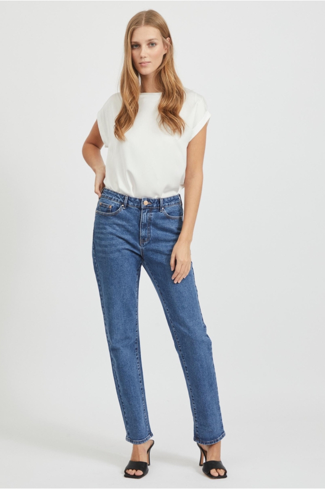 Vila witte dames t-shirt | Model