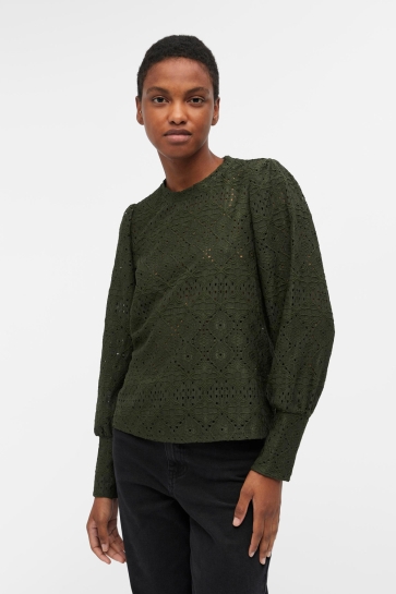 Object Blouse OBJFEODORA L/S TOP NOOS 23041023 Duffel Bag