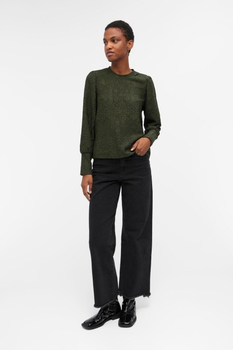 Object groene dames blouse | Model