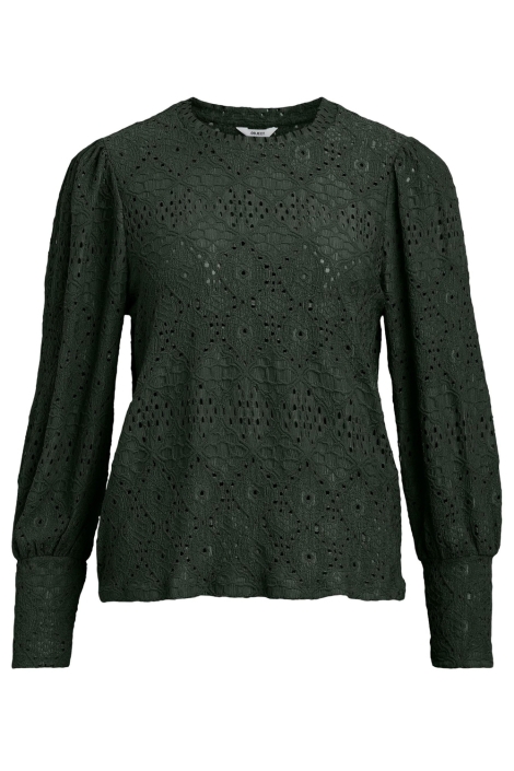 Object groene dames blouse | Vooraanzicht