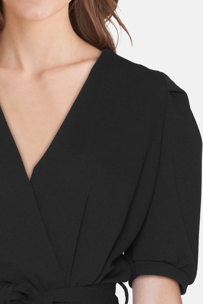 SisterS point zwarte dames blouse | Close up