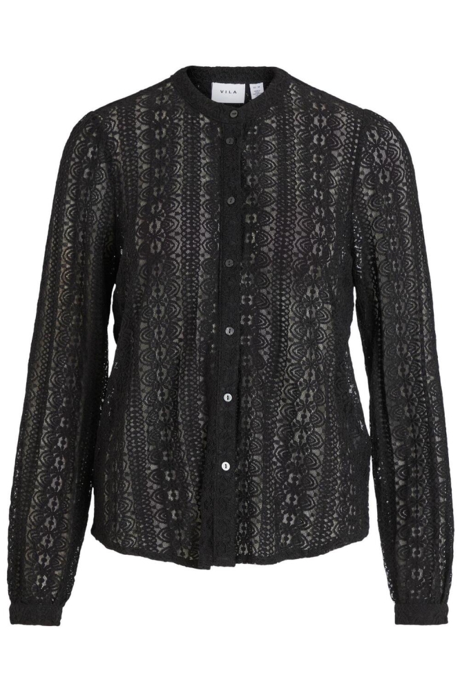 Vila zwarte dames blouse | Vooraanzicht