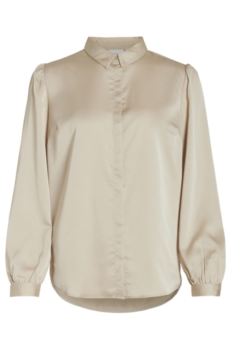 Vila beige dames blouse | Vooraanzicht