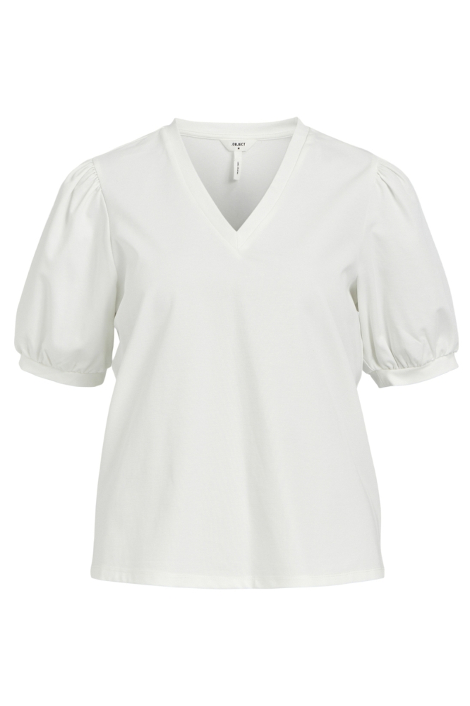 Object witte dames t-shirt | Vooraanzicht