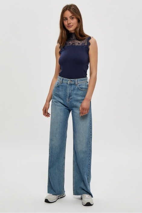 Minus blauwe dames top | Model