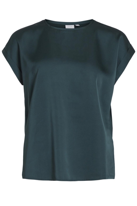 Vila groene dames t-shirt | Vooraanzicht