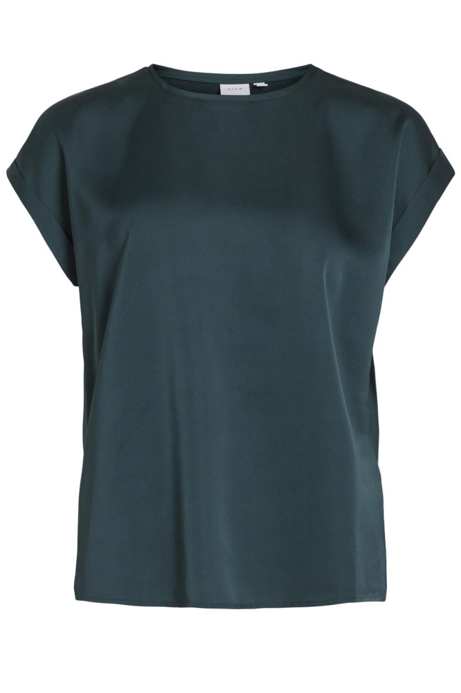 Vila groene dames t-shirt | Vooraanzicht