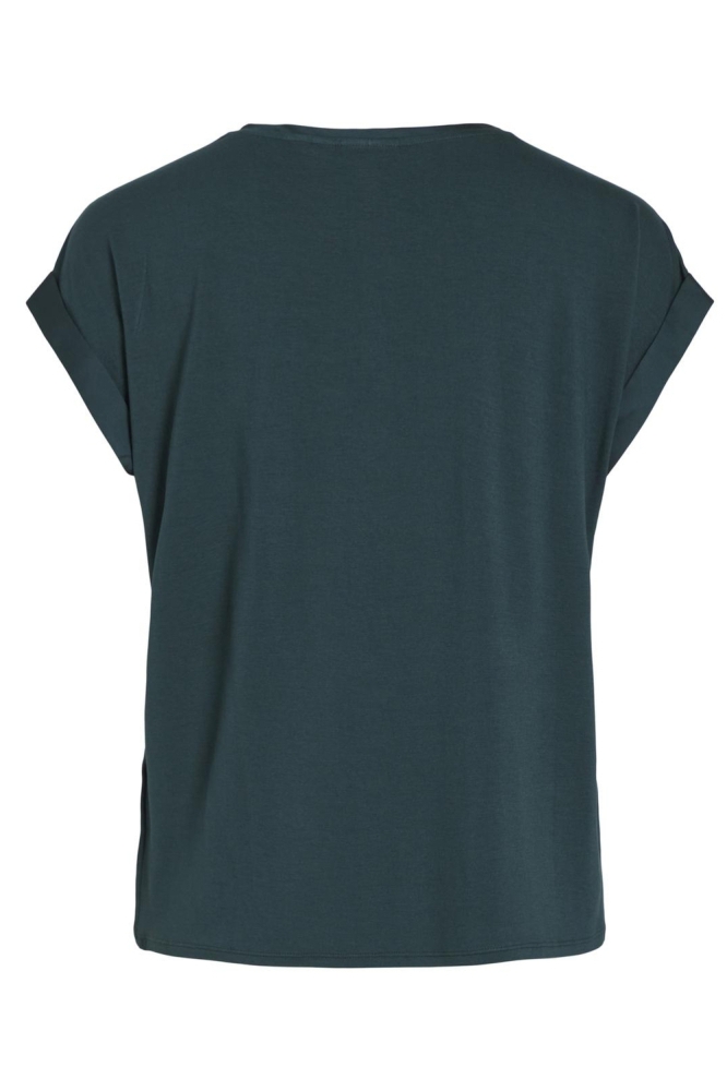 Vila groene dames t-shirt | Achteraanzicht