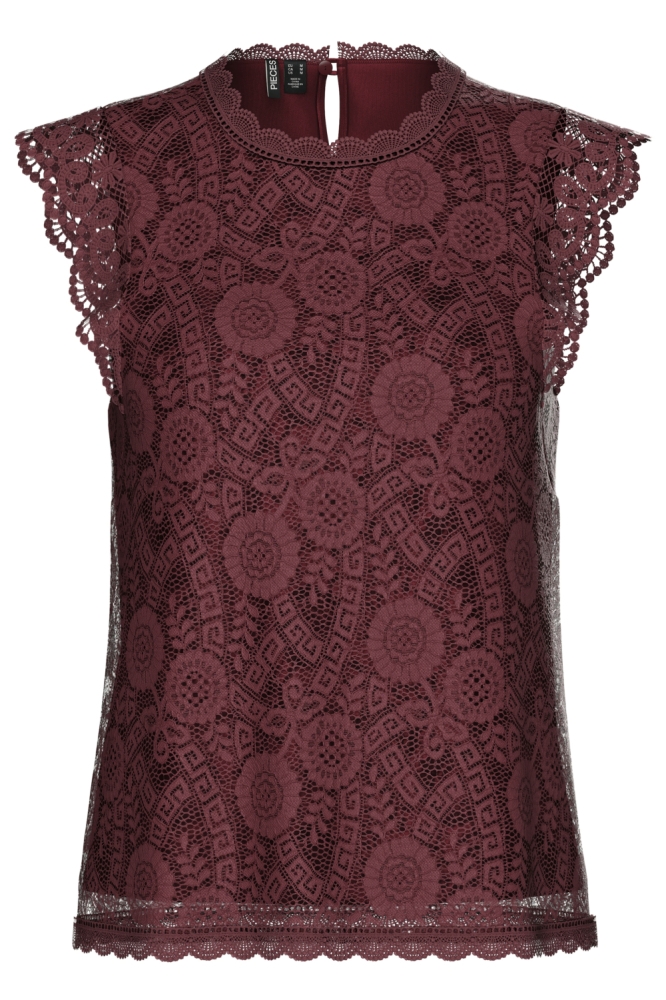 Pieces bordeaux dames top | Vooraanzicht