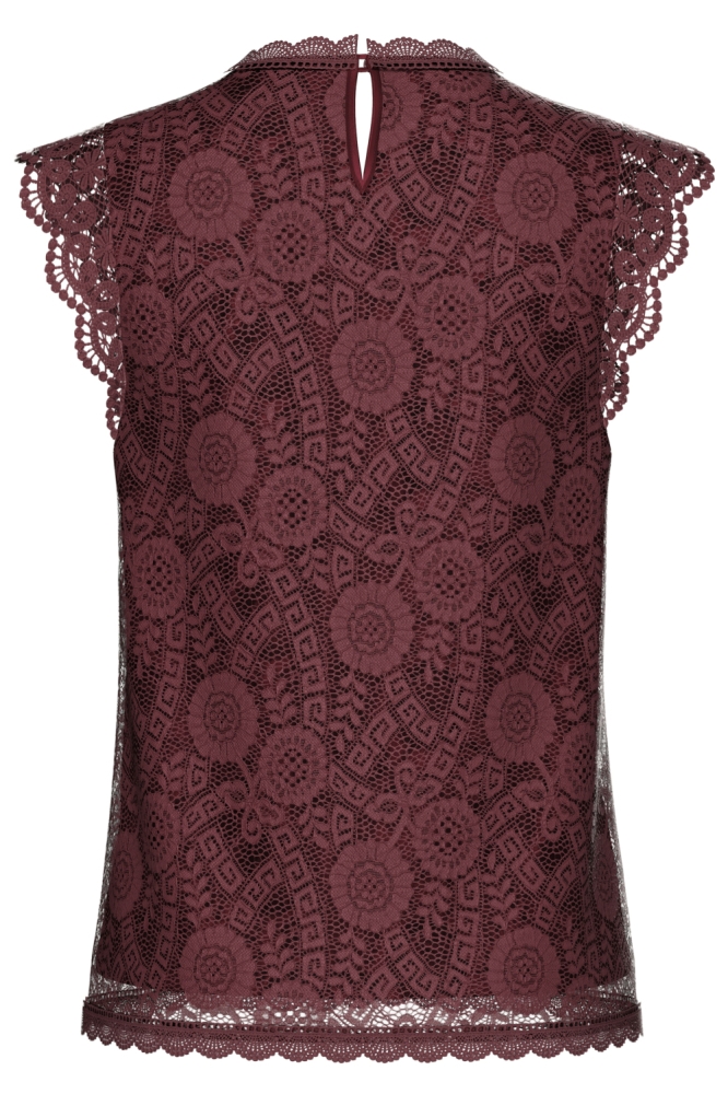 Pieces bordeaux dames top | Achteraanzicht