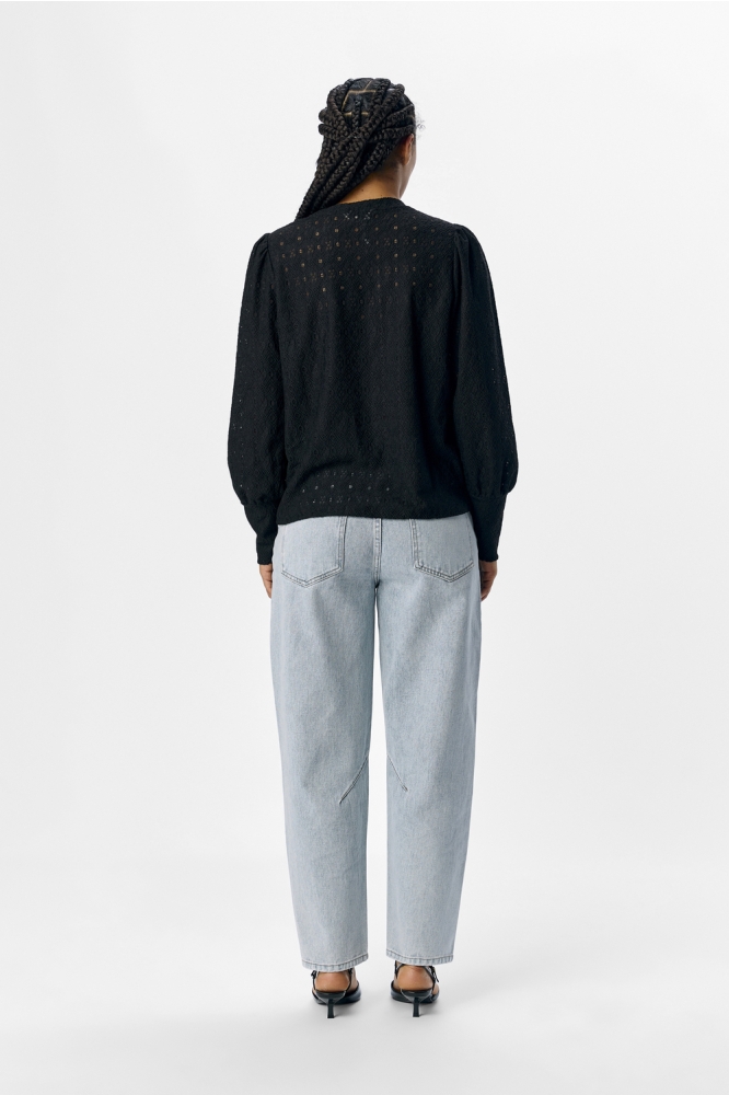 Object zwarte dames blouse | Model