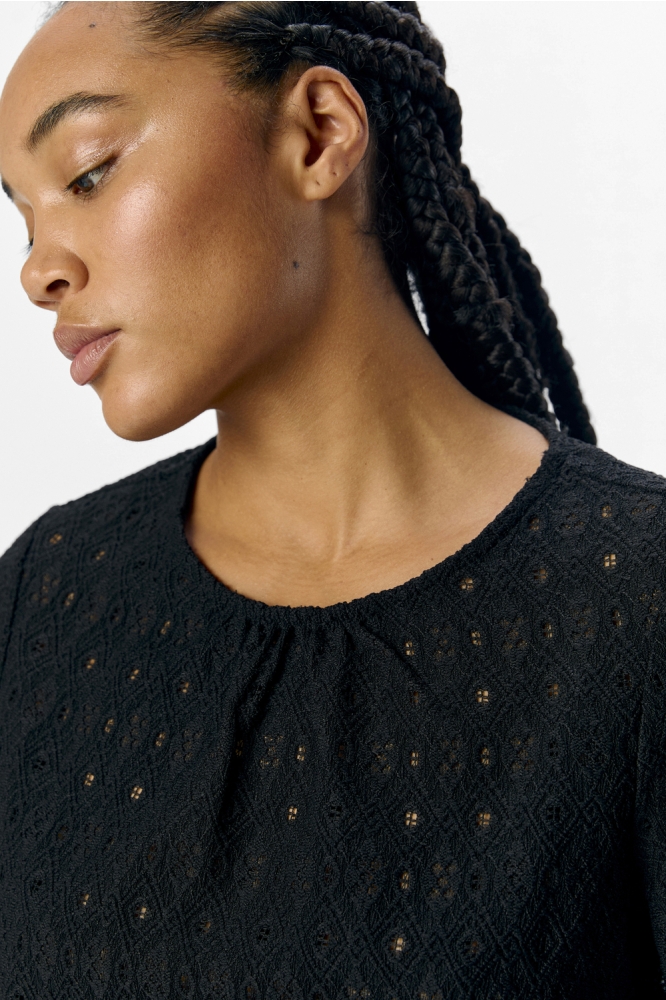 Object zwarte dames t-shirt | Close up