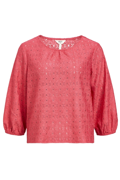 Object roze dames t-shirt | Vooraanzicht