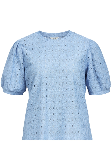 Object blauwe dames t-shirt | Vooraanzicht