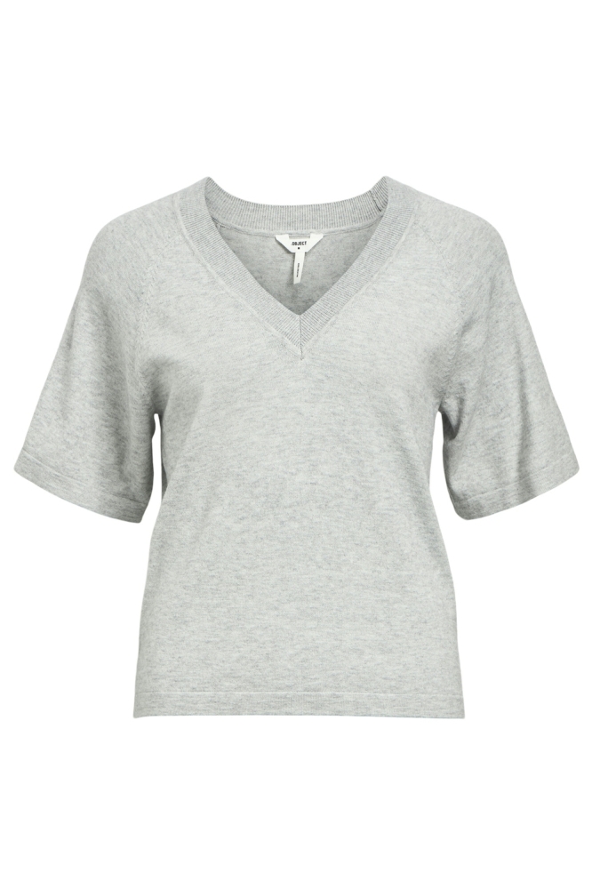 Object grijze dames t-shirt | Vooraanzicht