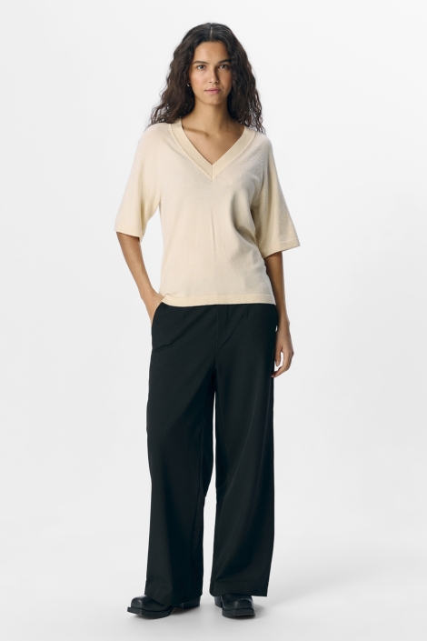 Object beige dames trui | Model