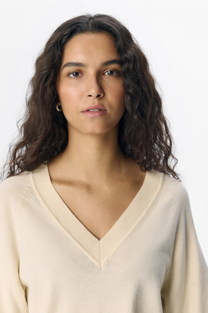 Object beige dames trui | Close up