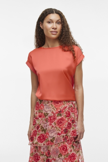 Vila T-shirt VIELLETTE S/S SATIN TOP - NOOS 14059563 DUBARRY