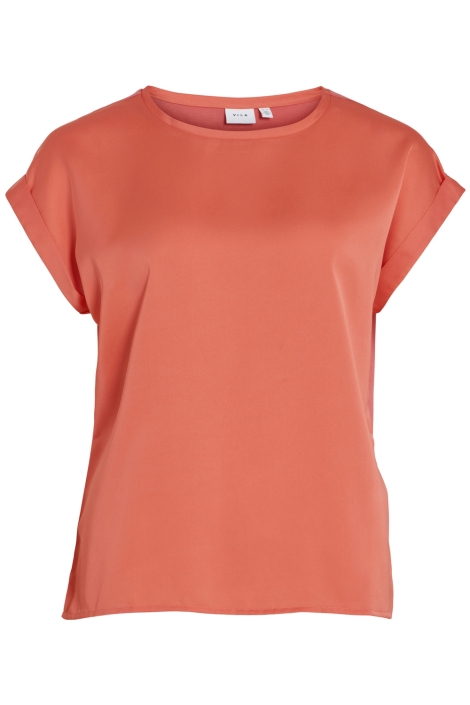 Vila oranje dames t-shirt | Vooraanzicht