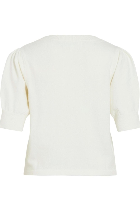 Vila ecru dames trui | Achteraanzicht