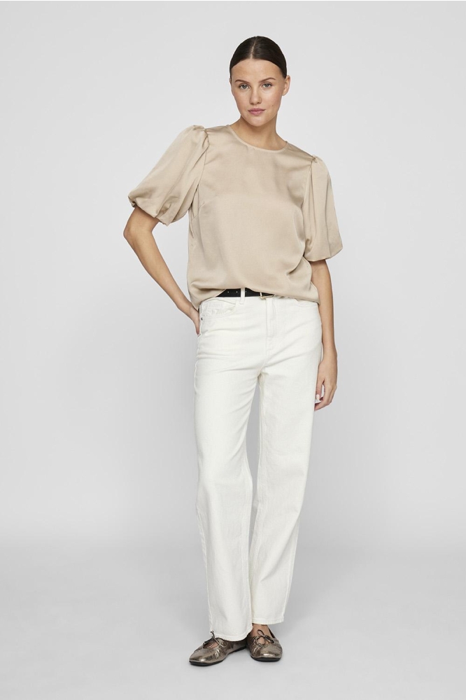 Vila beige dames t-shirt | Model