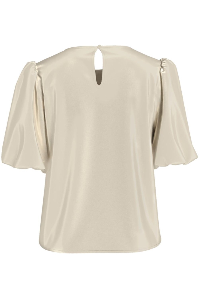 Vila beige dames t-shirt | Achteraanzicht