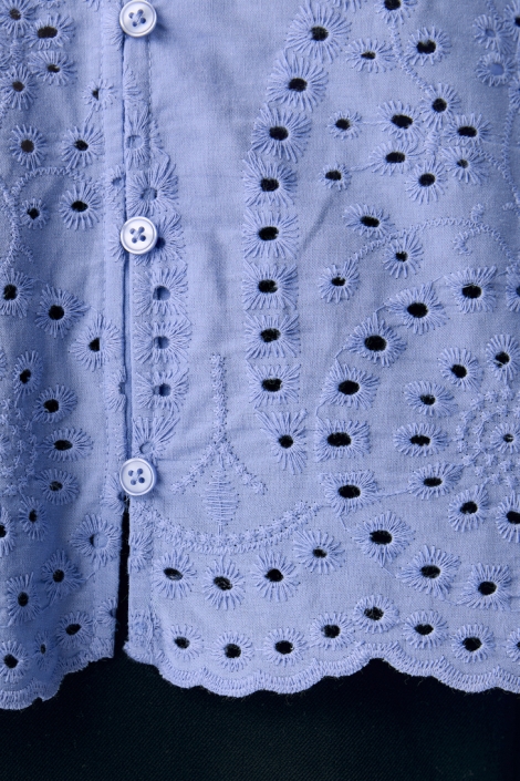 Object paarse dames blouse | Close up